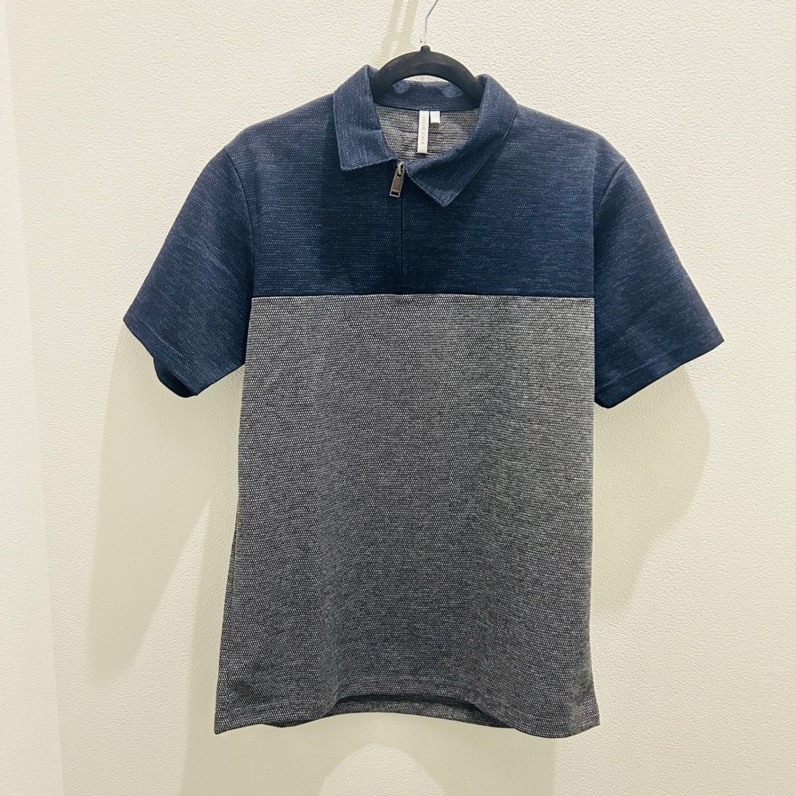 30 OFF ROCK DUDE ロックデュード 11-115303 メンズ ポロシャツ アシメポロ ゴルフ ゴルフウェア Lサイズ ネイビー 半袖 定価26 400円