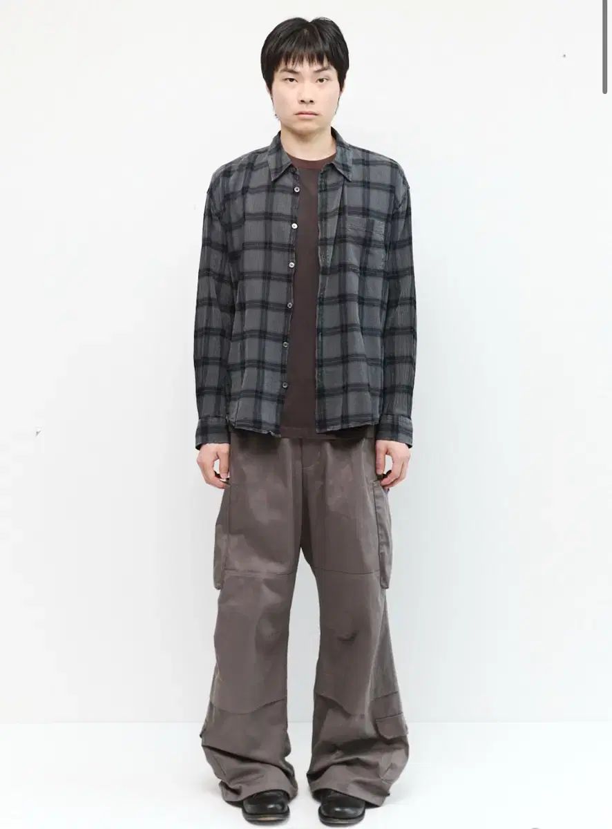 2 ハッチングルーム Classic シャツ オーバダイド CHECK チャコール