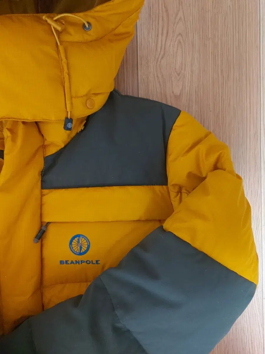  BEAN POLE ビーンポール イェロー ダウンジャケット ロング丈 フード 取り外し ダウンジャケット ジャケット アウター