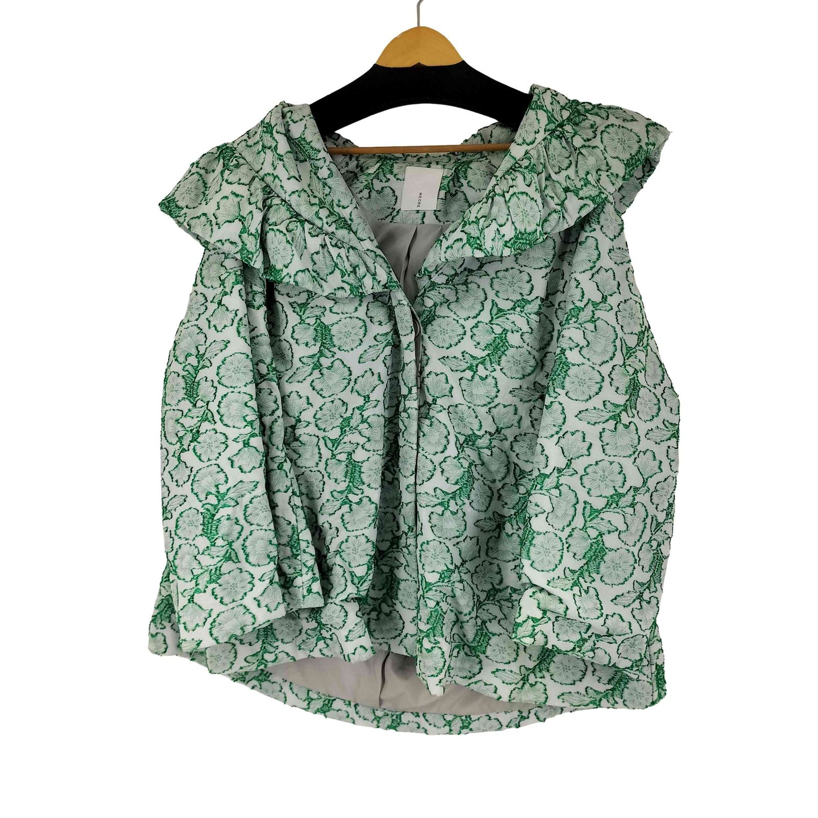 ユーズドフルギ USED古着 MECRE フラワージャガードショールカラー