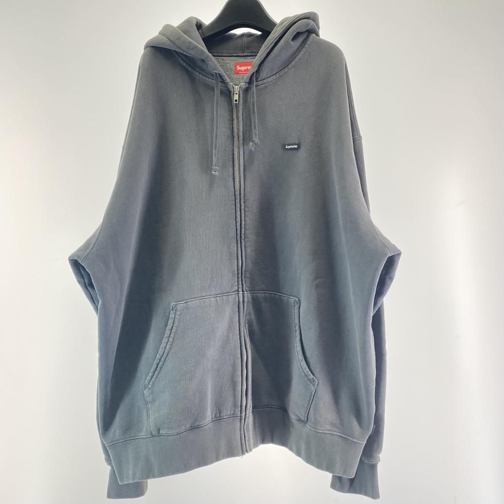 Supreme Small Box Zip Up Hooded Sweatshirt チャコール XL 色褪せ シュプリーム スモールボックス ジップアップ フード付きスウェットシャツ 17