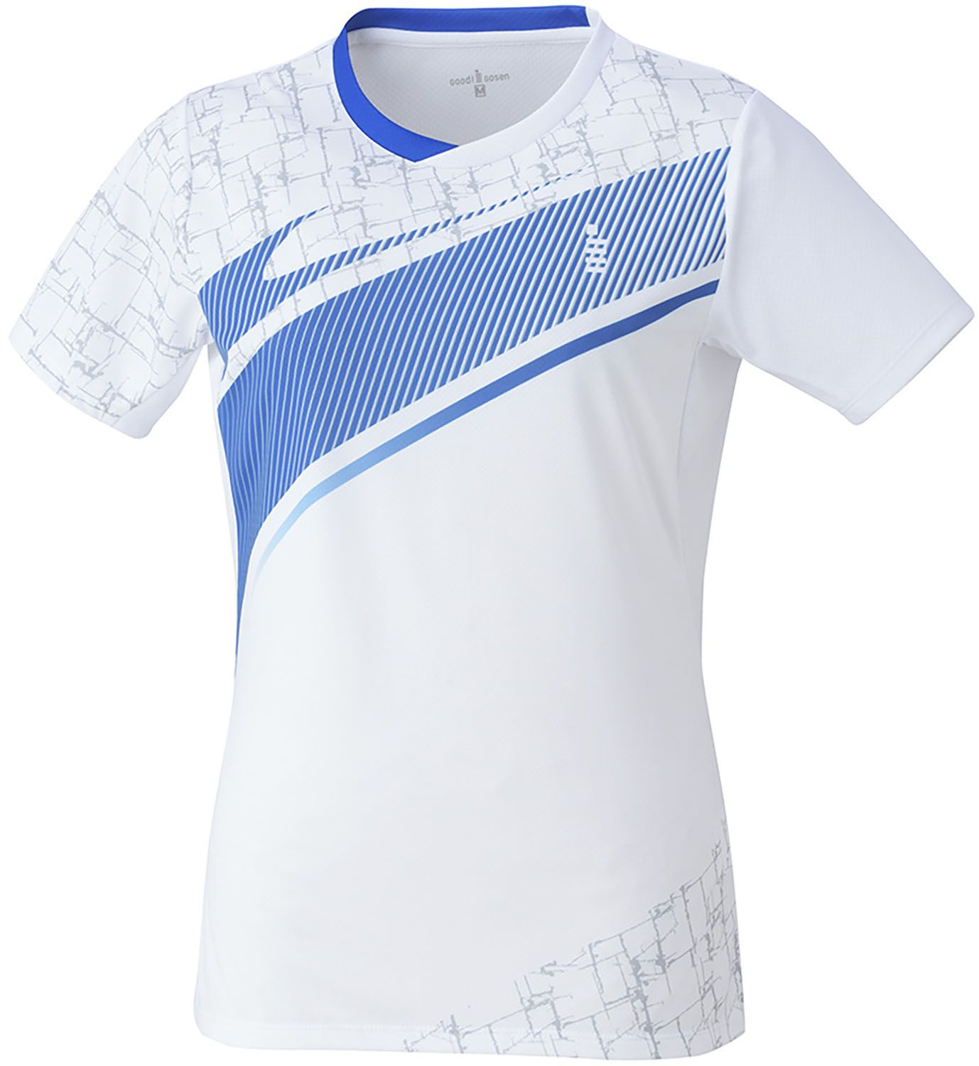 【人気，格安】 ゴーセン GOSEN テニス レディースゲームシャツ 半袖 Tシャツ ショートスリーブ 部活 チーム クラブ サークル 吸汗速乾 日本ソフトテニス連盟 日本バドミントン協会審査合格品  T2343 30 ホワイ ポロシャツ