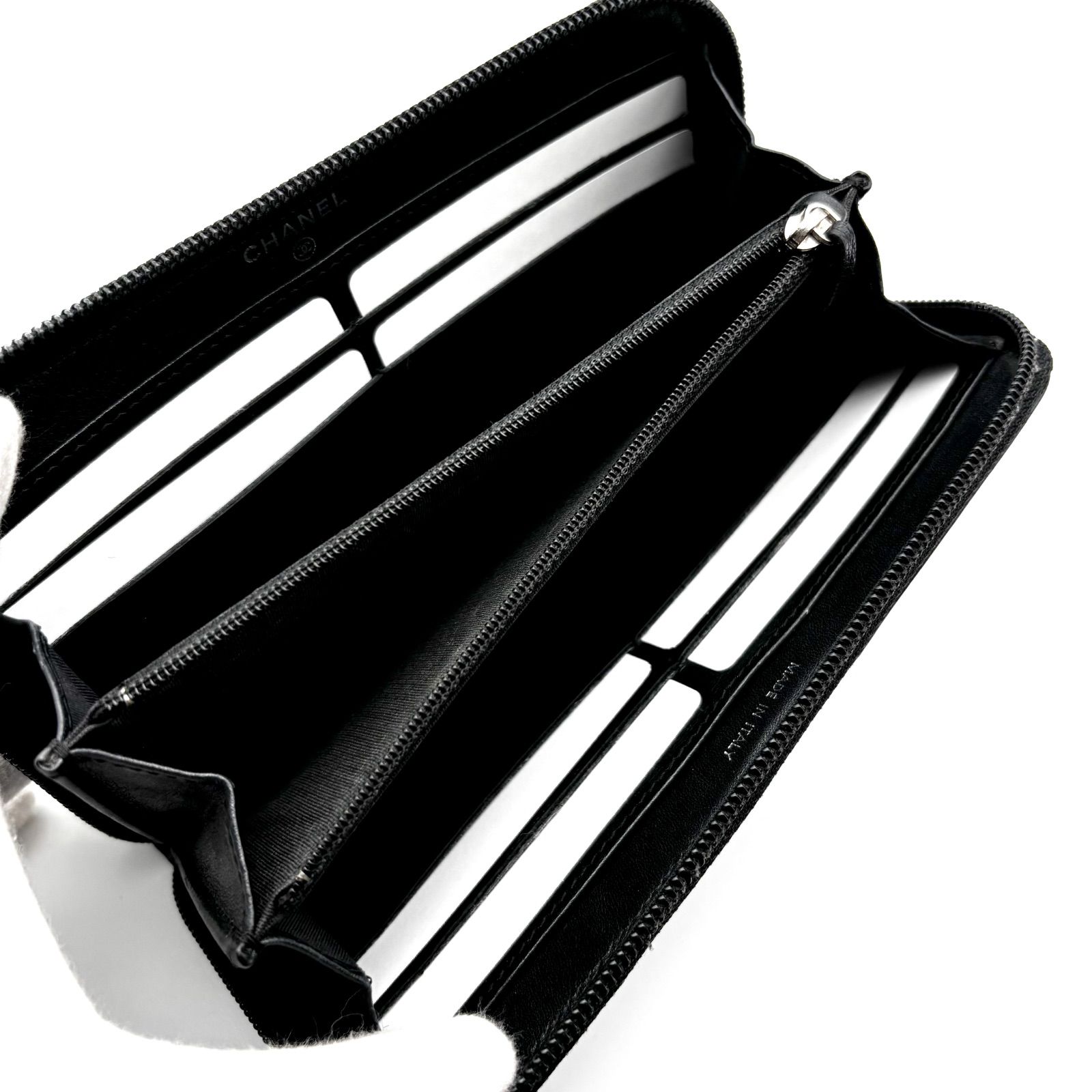 【極美品✨新型】シャネル 長財布 ココステッチ キャビア ラウンドジップ 極美品✨新型】シャネル CHANEL 長財布 ココステッチ キャビアスキン