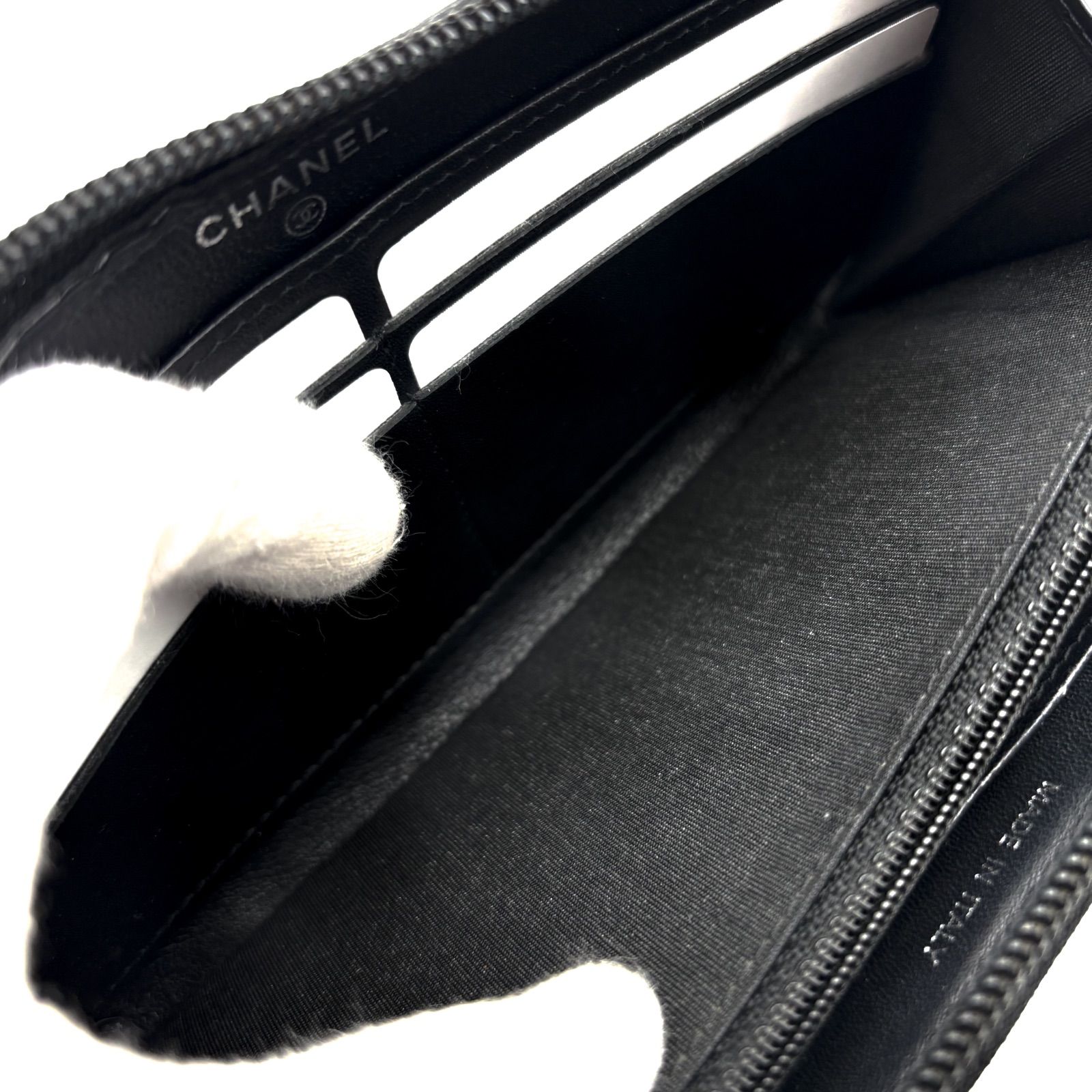 【極美品✨新型】シャネル 長財布 ココステッチ キャビア ラウンドジップ 極美品✨新型】シャネル CHANEL 長財布 ココステッチ キャビアスキン