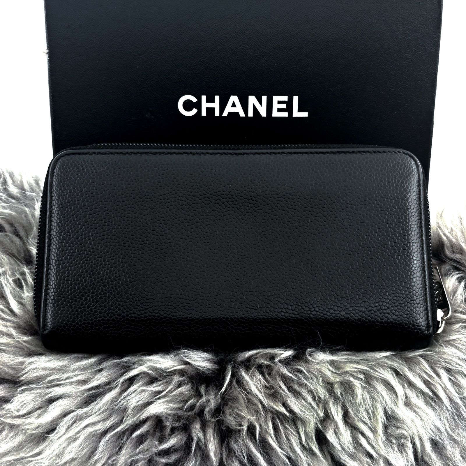 極美品✨新型】シャネル CHANEL 長財布 ココステッチ キャビアスキン