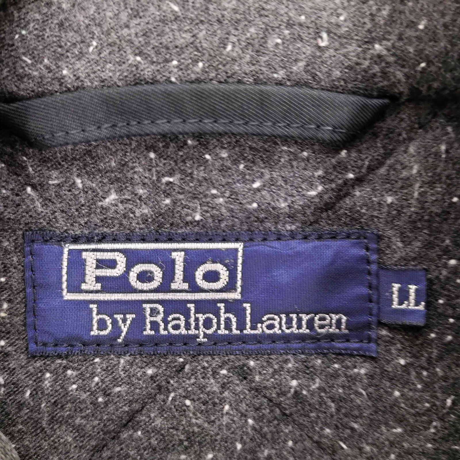Polo by RALPH LAUREN(ポロバイラルフローレン) 90S 裏地キルティング チンストラップ スタンドネック 中綿 フィールド ジャケット  メンズ  LL【中古】【ブランド古着バズストア】 ポロバイラルフローレン Polo by RALPH LAUREN 90S 裏地キルティング