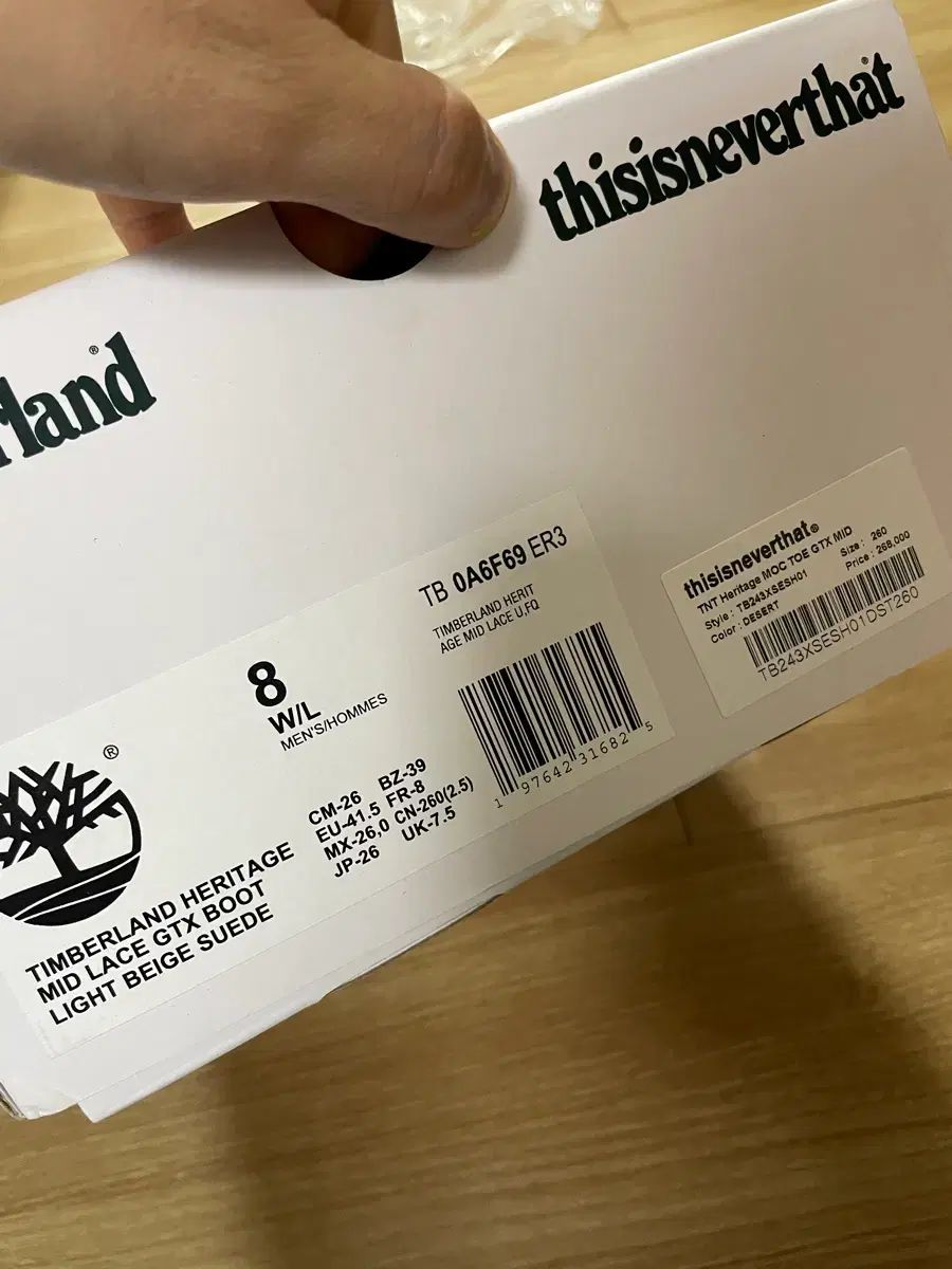  thisisneverthat × Timberland モックトゥ 260 その他 ブーツ 革靴