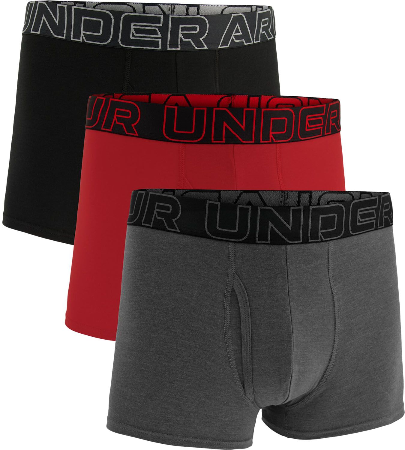  アンダーアーマー UNDER ARMOUR UAパフォーマンスコットン 3インチ アンダーウェア 3枚セット メンズ ボクサーパンツ 下着 通気性 吸汗 メッシュ 縫い目なし 綿 ストレッチ性  1387427 025 CASTLEROCKFULL タイツ