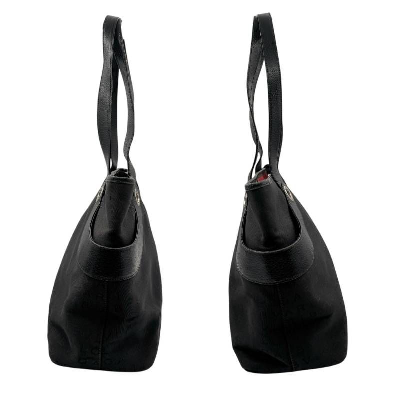 BVLGARI ブルガリ☆トートバッグ ロゴマニア キャンバス レザー 