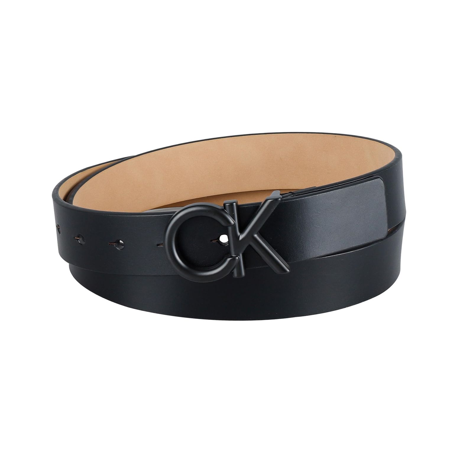 Calvin Klein メンズ カジュアル CK モノグラム カットアウトバックルベルト ブラックカジュアル X-Large 42-44