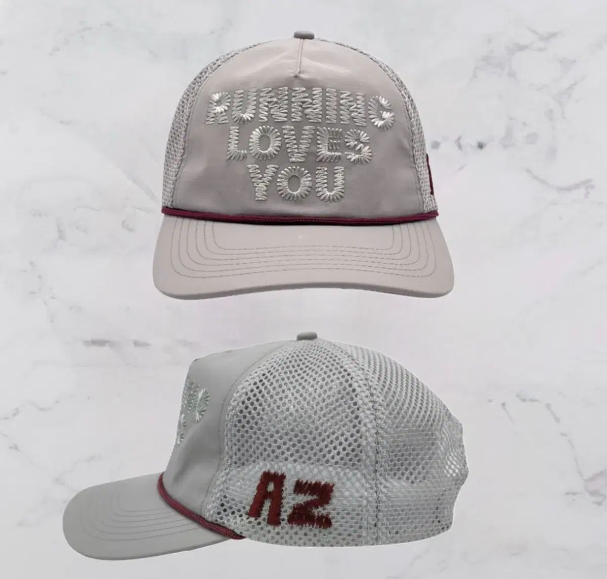 アレックスジョーノ ランニング ラブス ユー トラッカー ハット シルバー