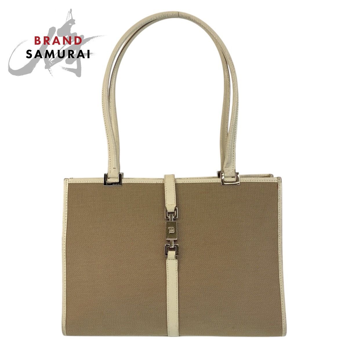 GUCCI グッチ ジャッキー ベージュ アイボリー シルバー金具