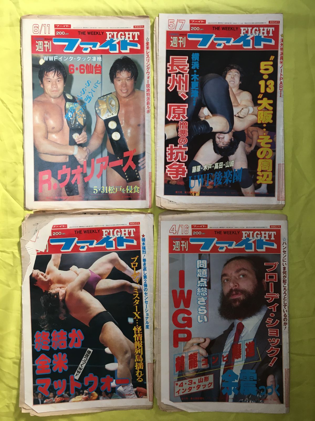 △1985年 「週刊ファイト」 10冊セット 887-918号（欠号あり
