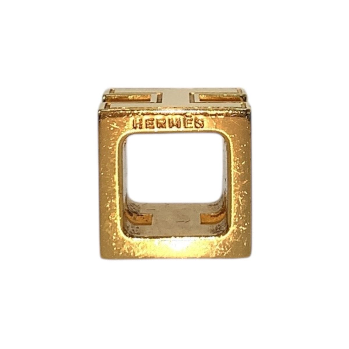 HERMES エルメス カージュドアッシュ Hキューブ ゴールド メタル