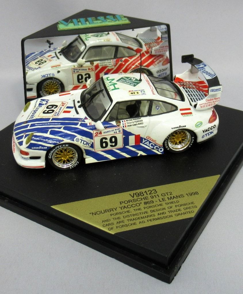 VITESSE 1/43 PORSCHE 911 GT2 NOURRY YACCO #69 LE MANS 1998 V98123