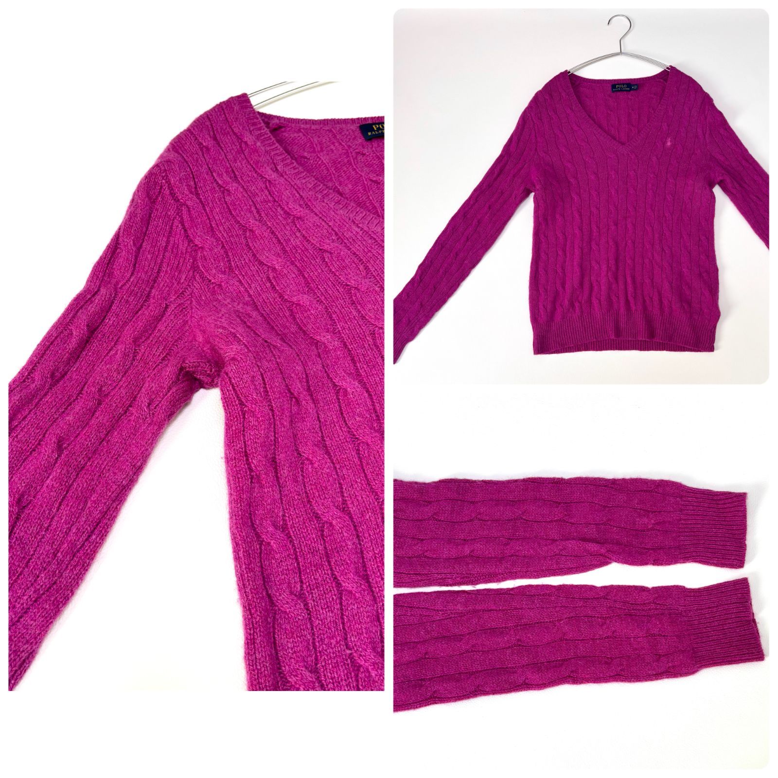 POLO RALPH LAUREN ポロ ラルフローレン カシミヤ混 Vネックニット