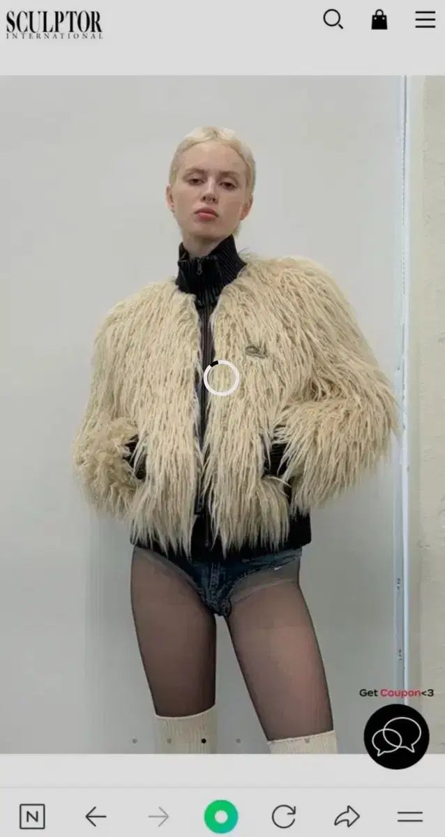 スカルプター 몽골리안 퍼자켓 SCULPTOR Faux Mongolian スカルプター