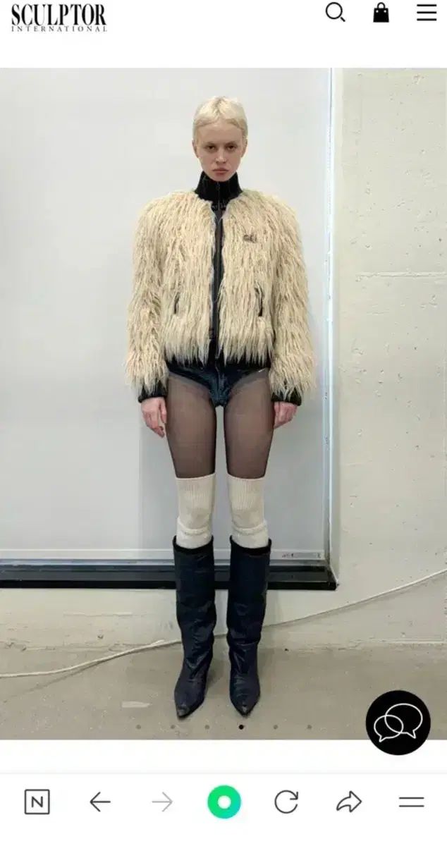 レディース スカルプター 몽골리안 퍼자켓 SCULPTOR Faux Mongolian 