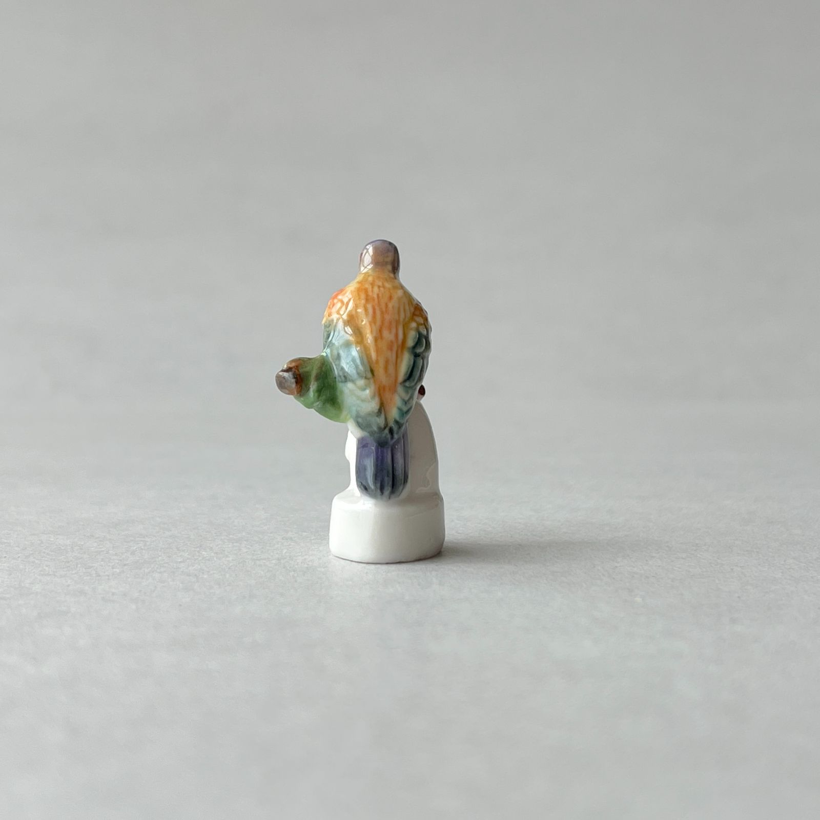 フェーヴ ワープーアオバト 鳥 フランス フェーブ ミニチュア陶器