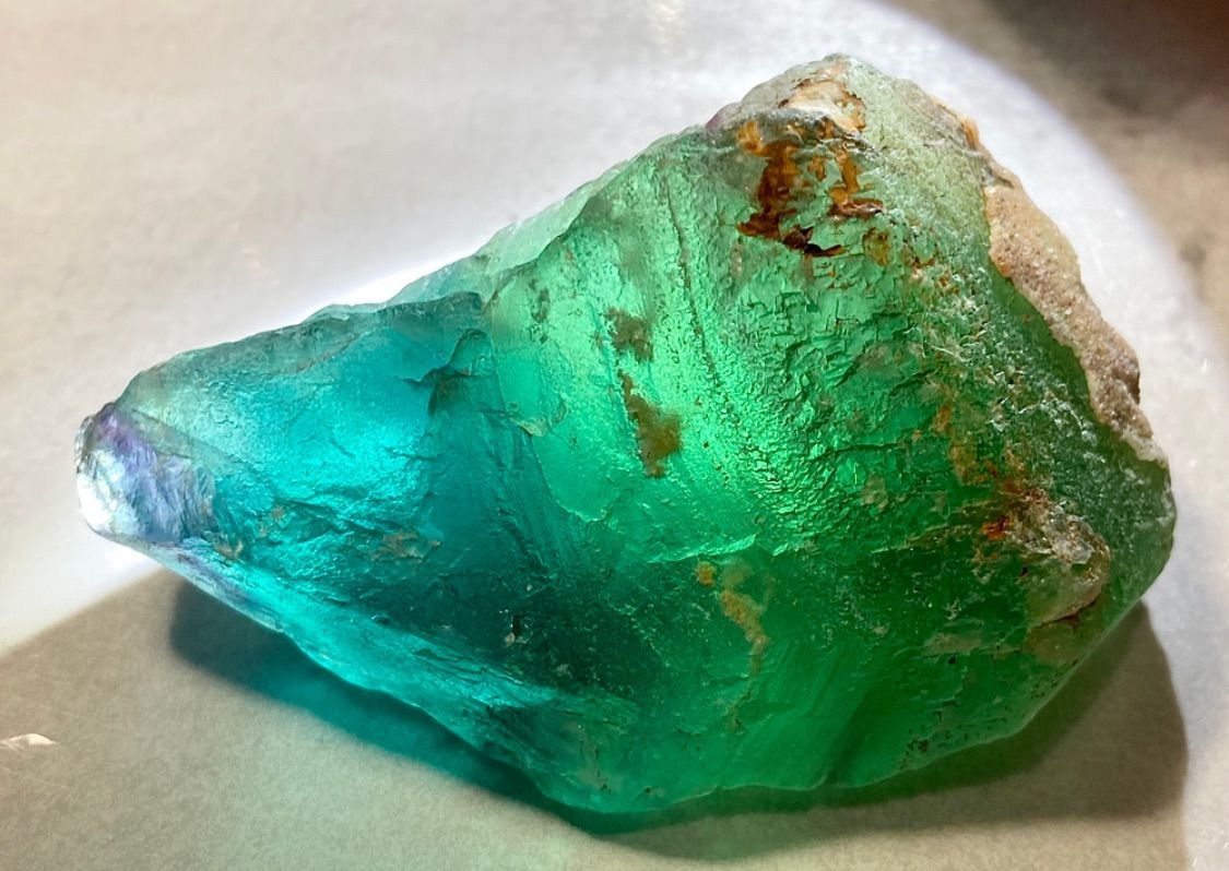 画像ご 用 ドゥルージーカルサイト共生 マルチ フローライト 蛍石 原石