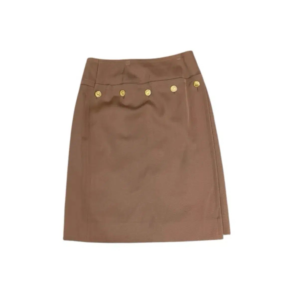 セリーヌ 90 s ゴールド ボタン ラップ スカート