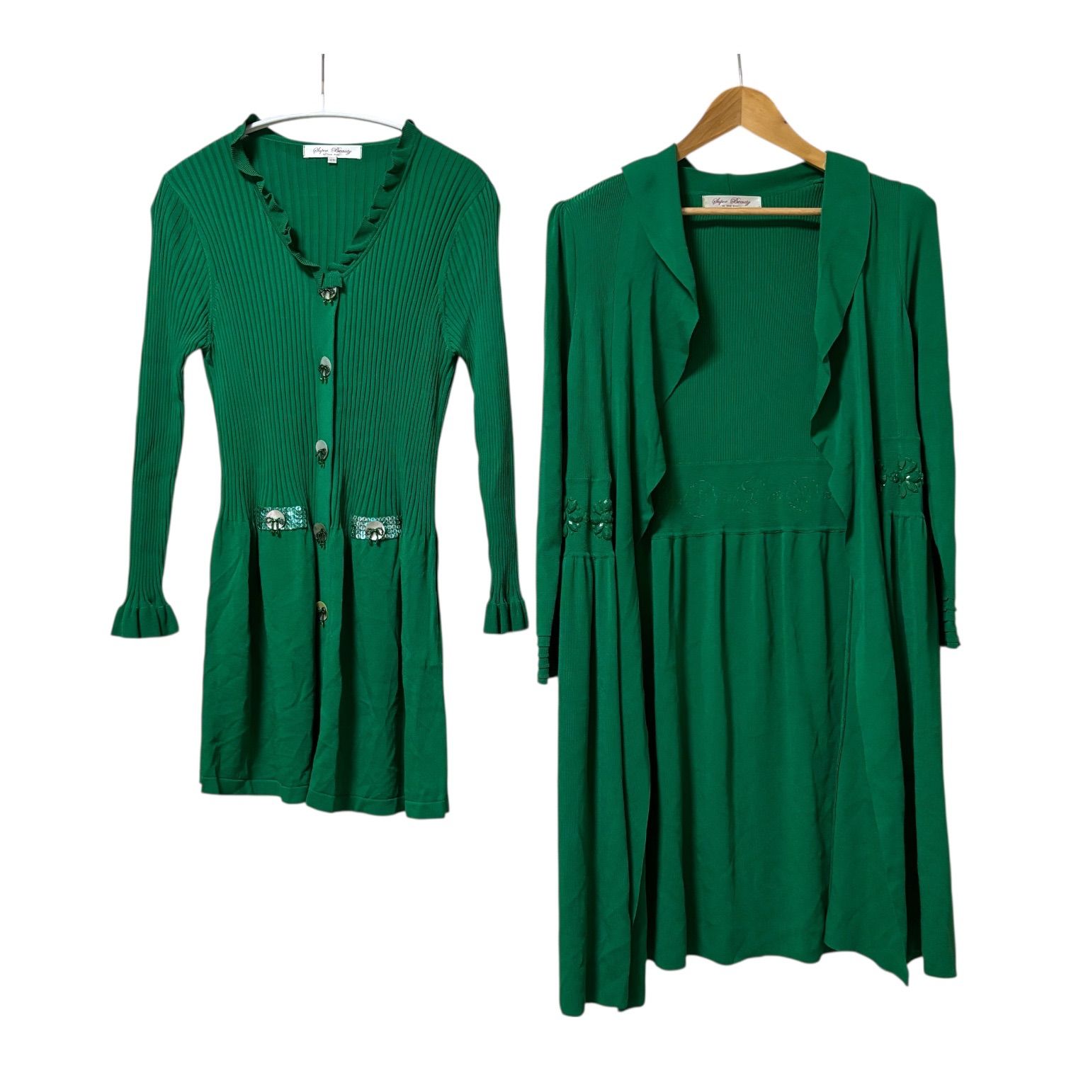 ZM1695 Super Beauty スーパービューティー ビジュー付きニット