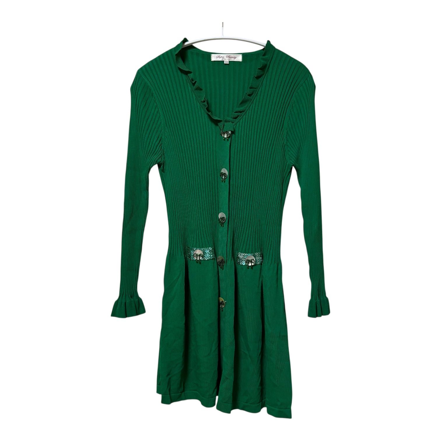 ZM1695 Super Beauty スーパービューティー ビジュー付きニット