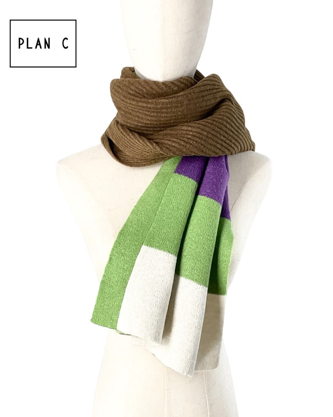カシミア混モヘアウールマフラー マルチ