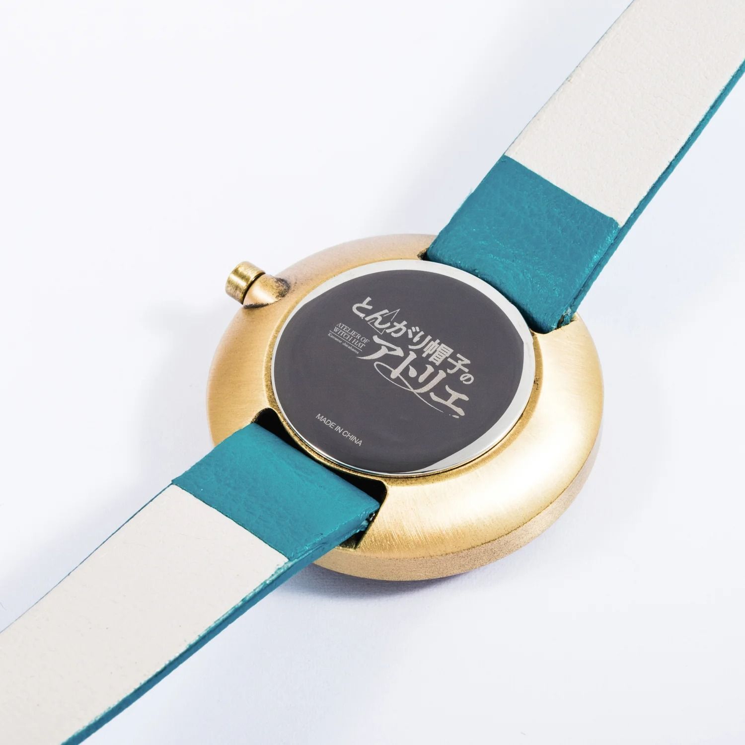  ココ モデル 腕時計 とんがり帽子のアトリエ デザイン レディースウォッチ ゴールドケース×ターコイズレザーベルト 上品で幻想的なデザイン ギフトにも 管理番号 947 腕時計(クォーツ) 腕時計(アナログ)