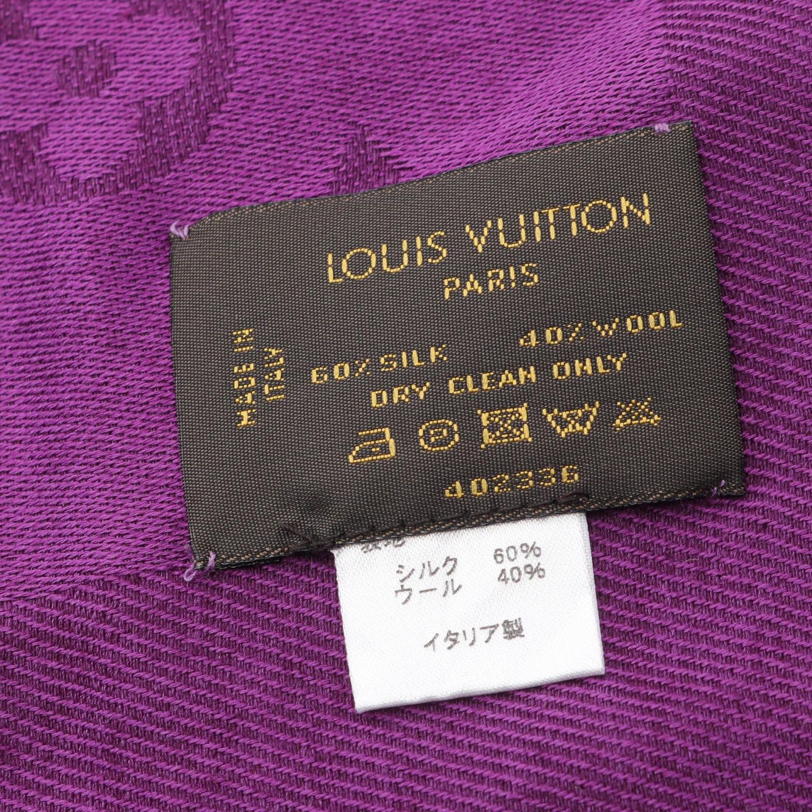 ルイ ヴィトン LOUIS VUITTON ストール ショール モノグラム シルク ウール レディース A