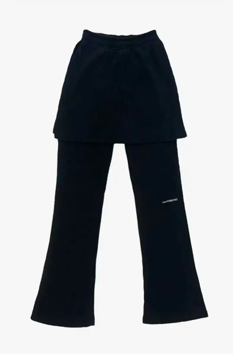 JiCHOI ジチョイ コンフォート 24 003 ワッフル スリム レイヤードパンツ ブラック