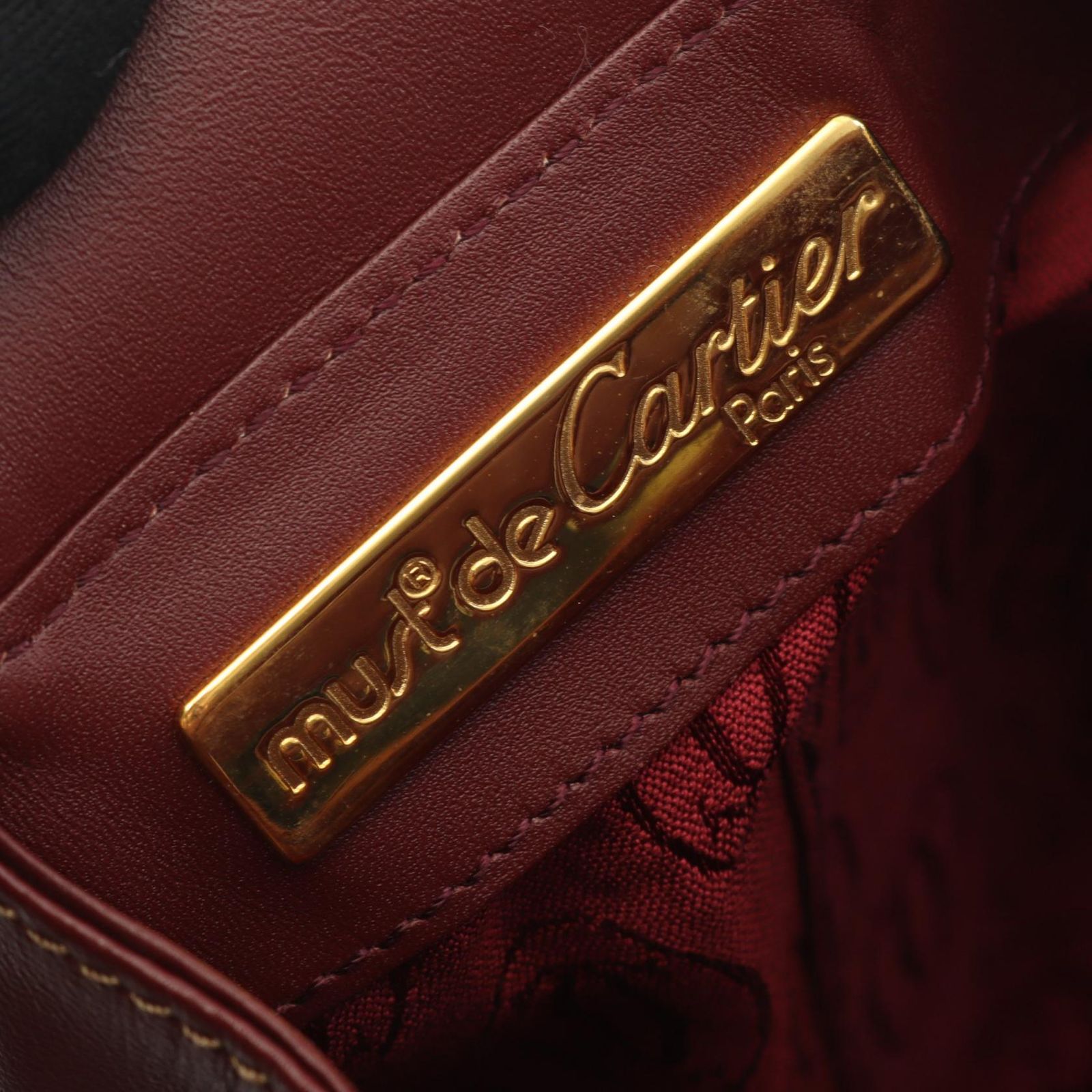 カルティエ CARTIER ショルダーバッグ マストライン ボルドー レザー