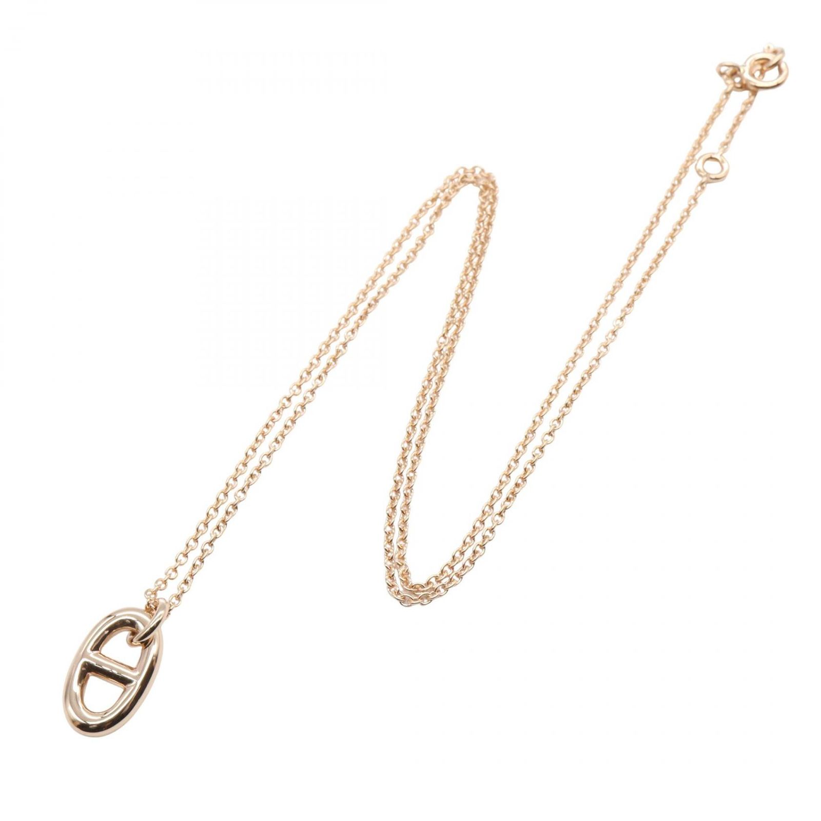 エルメス HERMES ネックレス シェーヌダンクル ファランドール 首回り39.5 41㎝ K 18 PG ピンクゴールド レディース A