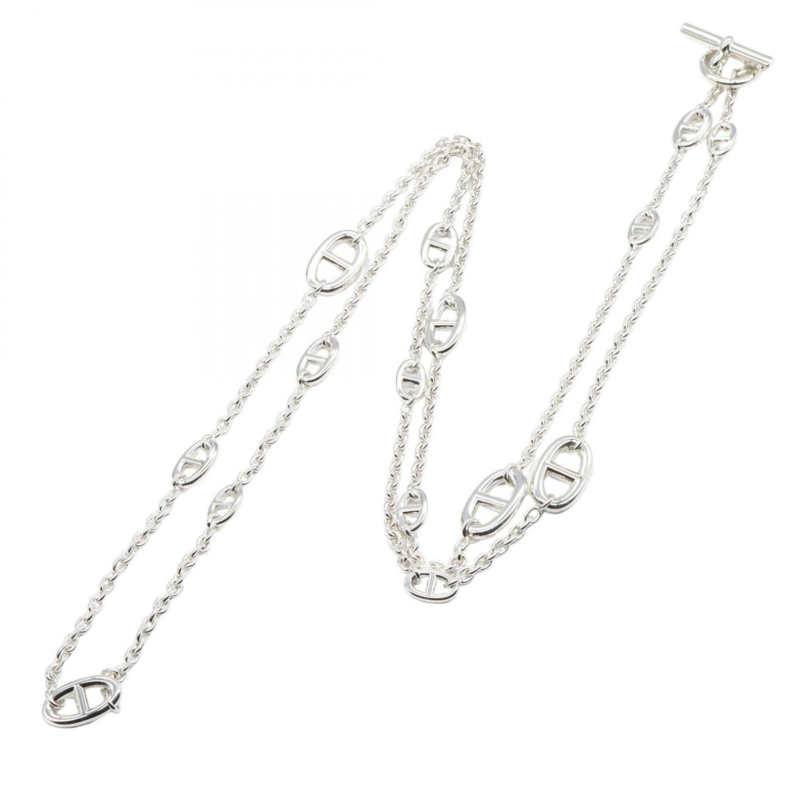 エルメス HERMES ネックレス ファランドール 120 首回り118㎝ シルバー925 レディース A