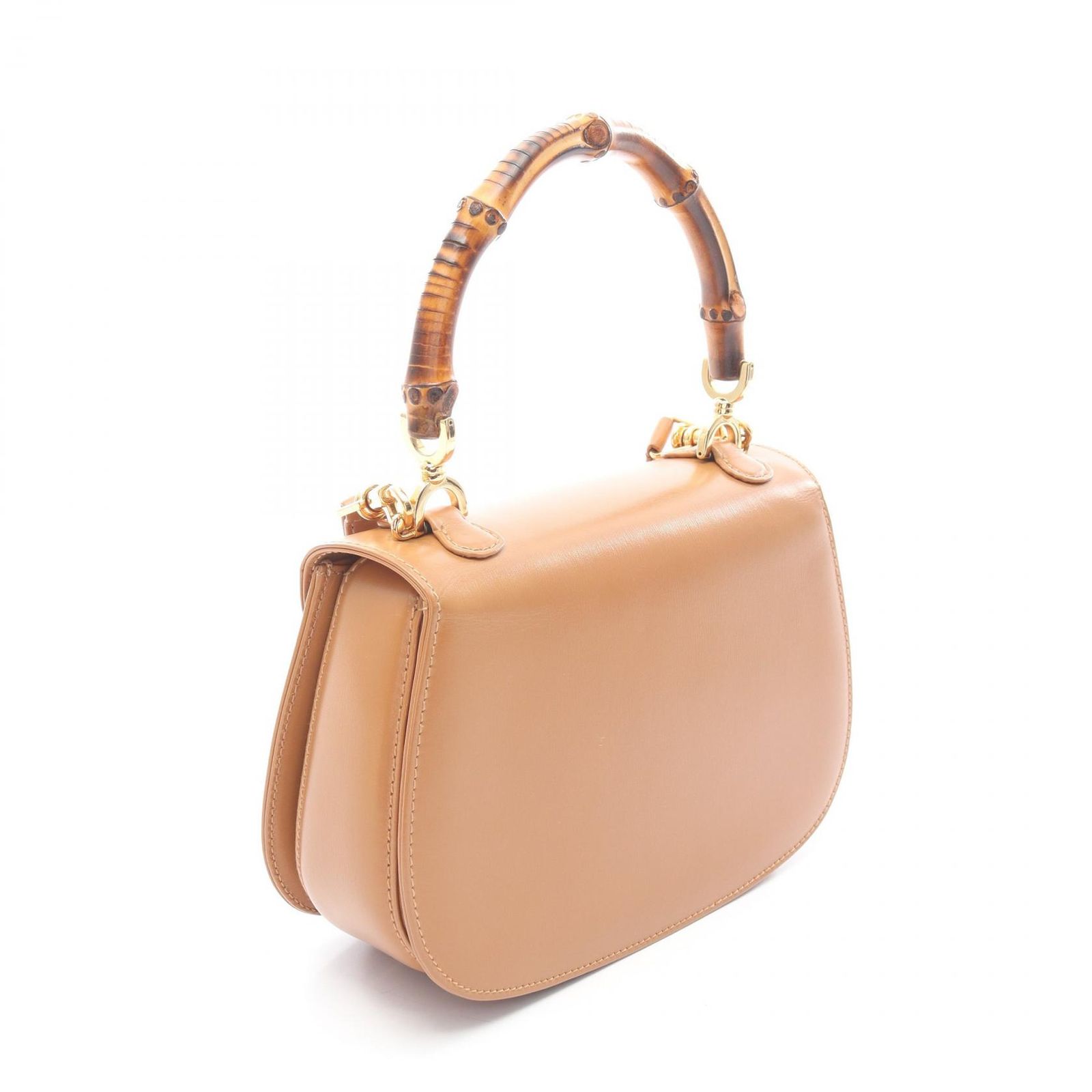 【ヴィンテージ】グッチ　バンブー　2way ショルダーバッグ　トート　キャメル GUCCI（グッチ） バッグ ショルダー バッグ 中古 レディース 2WAY