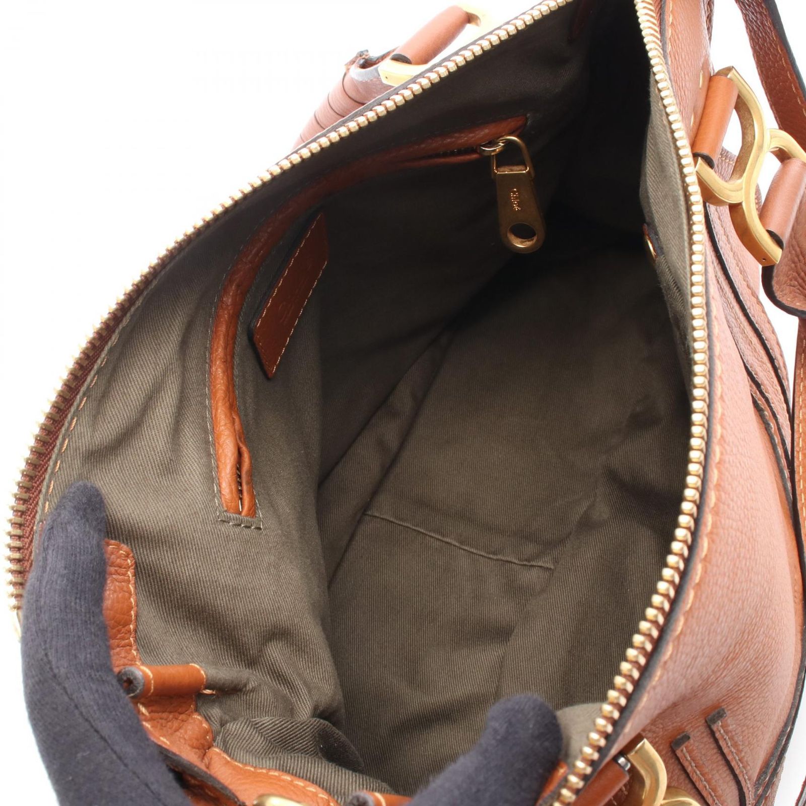 FROM JAPAN 様　Chloé マーシー　ブラウンレザー ハンドバッグ クロエ/ハンドバッグ/マーシーミニハンドバッグ/ピンクベージュ