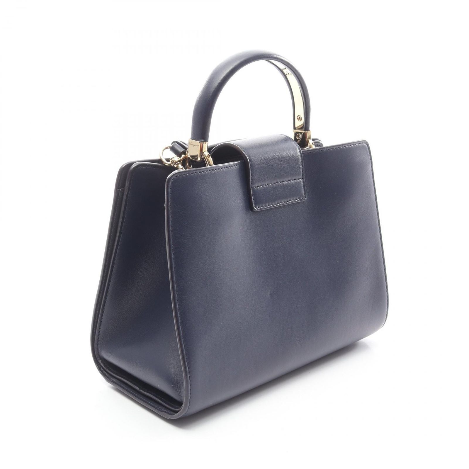 専用　フェラガモ　ガンチーニ　ハンドバッグ　フォーマル　ネイビー系 サルヴァトーレフェラガモ Salvatore Ferragamo ハンドバッグ