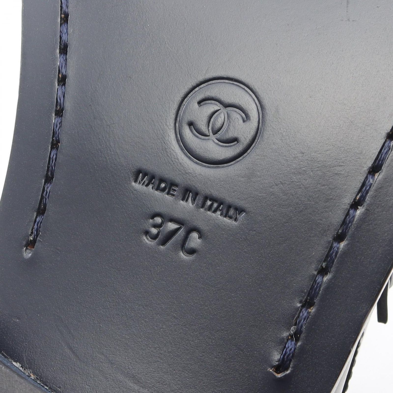 シャネル CHANEL ローファー G 39190 ブラック レザー レディース A セーター ローファー 革靴 