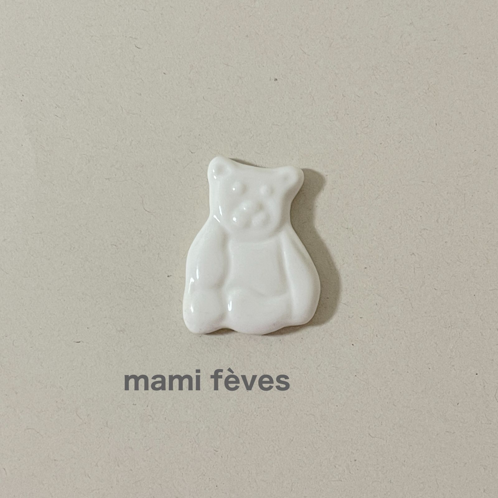 フェーヴ ホワイトベア くま フランス フェーブ ミニチュア陶器 - メルカリ