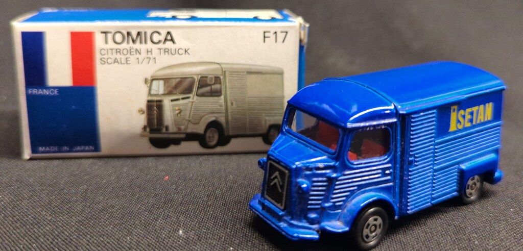 TOMICA　トミカ　シトロエン　Hトラック　コカ・コーラ　青色　箱付き トミー トミカ青箱日本製 シトロエン H トラック/紺/内装 赤/1H/ISETAN