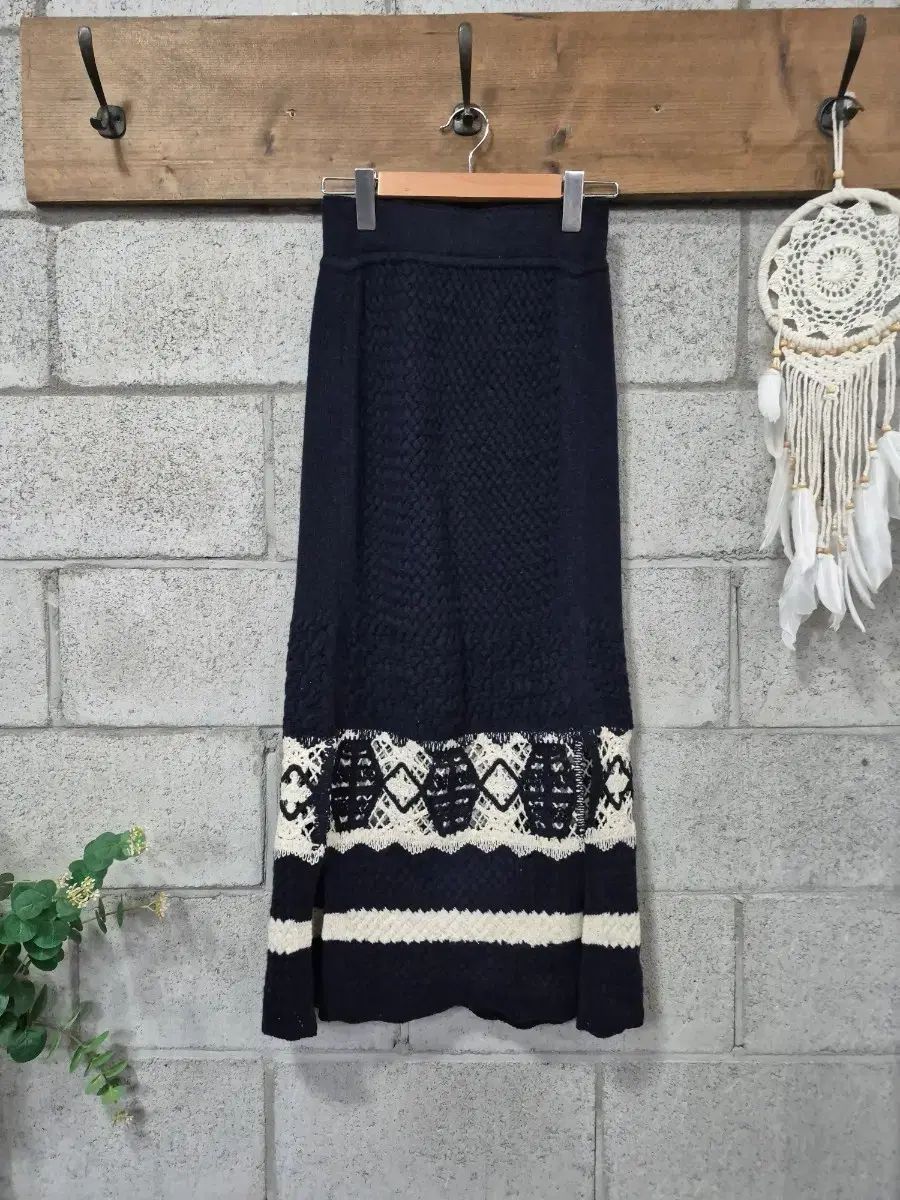 TIME 販売済み カシミア ウール混ブレンド ニットスカート ウール