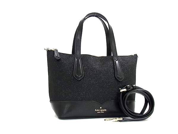 □新品同様□ kate spade ケイトスペード 販売 グリッター×レザー 2WAY  