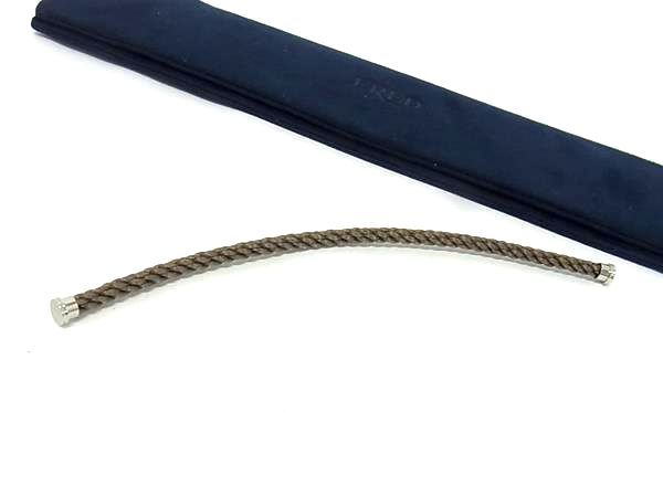 FRED フレッド フォース10 ブレスレット用 スティールケーブル 表記サイズ 17 メンズ レディース ブラウン系 FU 3421