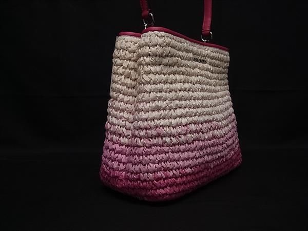 MICHAEL KORS マイケルコース プラット ミディアム オンブレ ワンハンドル ハンドバッグ ショルダー ピンク系 BM 9731