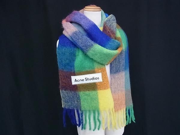 Acne studios アクネステュディオス ウール78％×ナイロン22％ マフラー ショール 防寒具 マルチ FR 5472