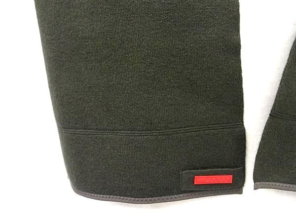 PRADA プラダ プラダスポーツ ウール100％ マフラー ストール 防寒具 メンズ レディース カーキ系×ブラック系 FN 0016