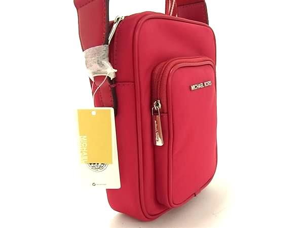 MICHAEL KORS マイケルコース KHAI ナイロン ショルダーバッグ 斜め掛けかばん レッド系 BP 6398