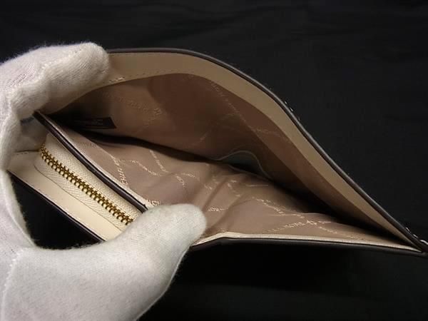  MICHAEL KORS マイケルコース JET SET TRAVEL MK柄 PVC 二つ折り 財布 ウォレット ベージュ系 BP 6414 その他 小物