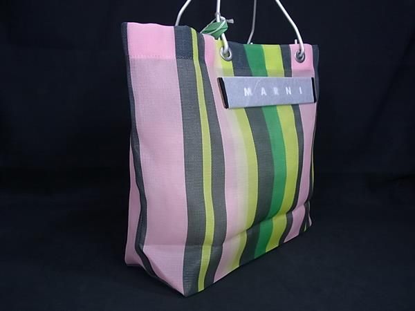MARNI マルニ マーケット フラワーカフェ ナイロン ハンドバッグ トートバッグ レディース マルチ BP 6419