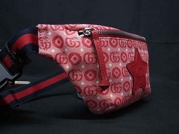 GUCCI グッチ チルドレンズ シェリーライン キャンバス ウエストバッグ ウエストポーチ レッド系 BP 6469